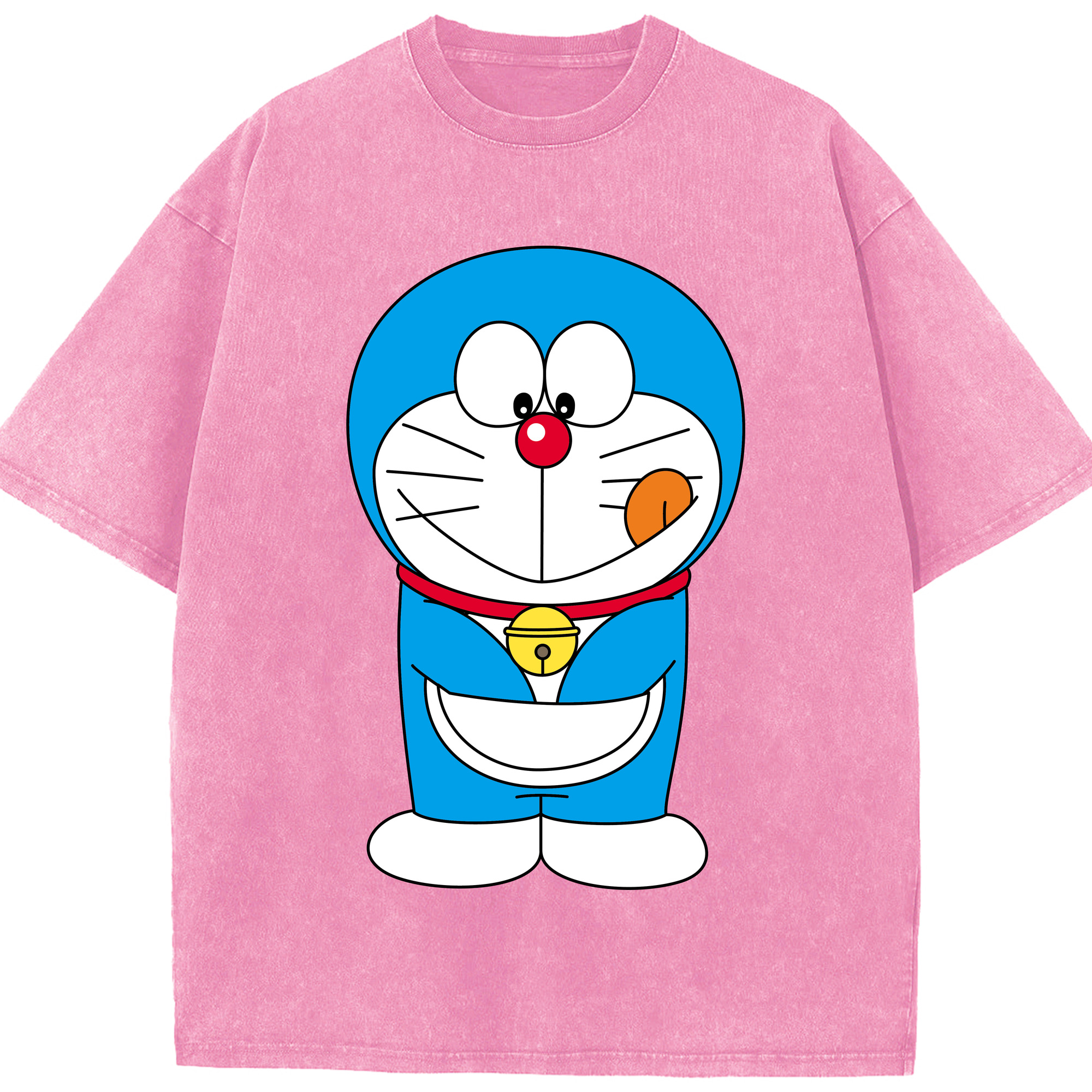 （画像用） ドラえもん Doraemon 綿100% ヴィンテージ風 半袖Tシャツ（フロントプリント）